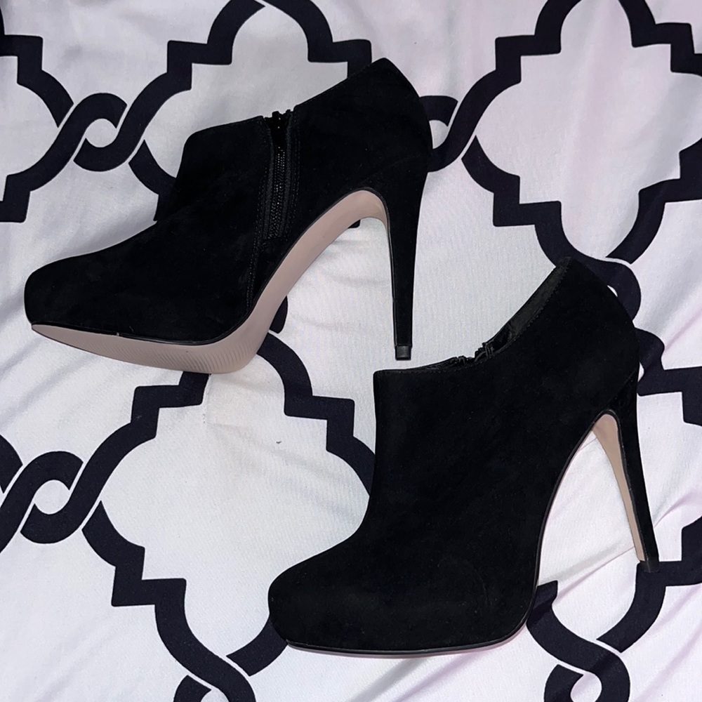 Miss KG Black Suede High Heels